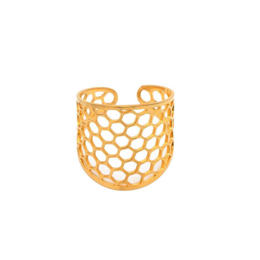 Honey Comb Resizable Ring