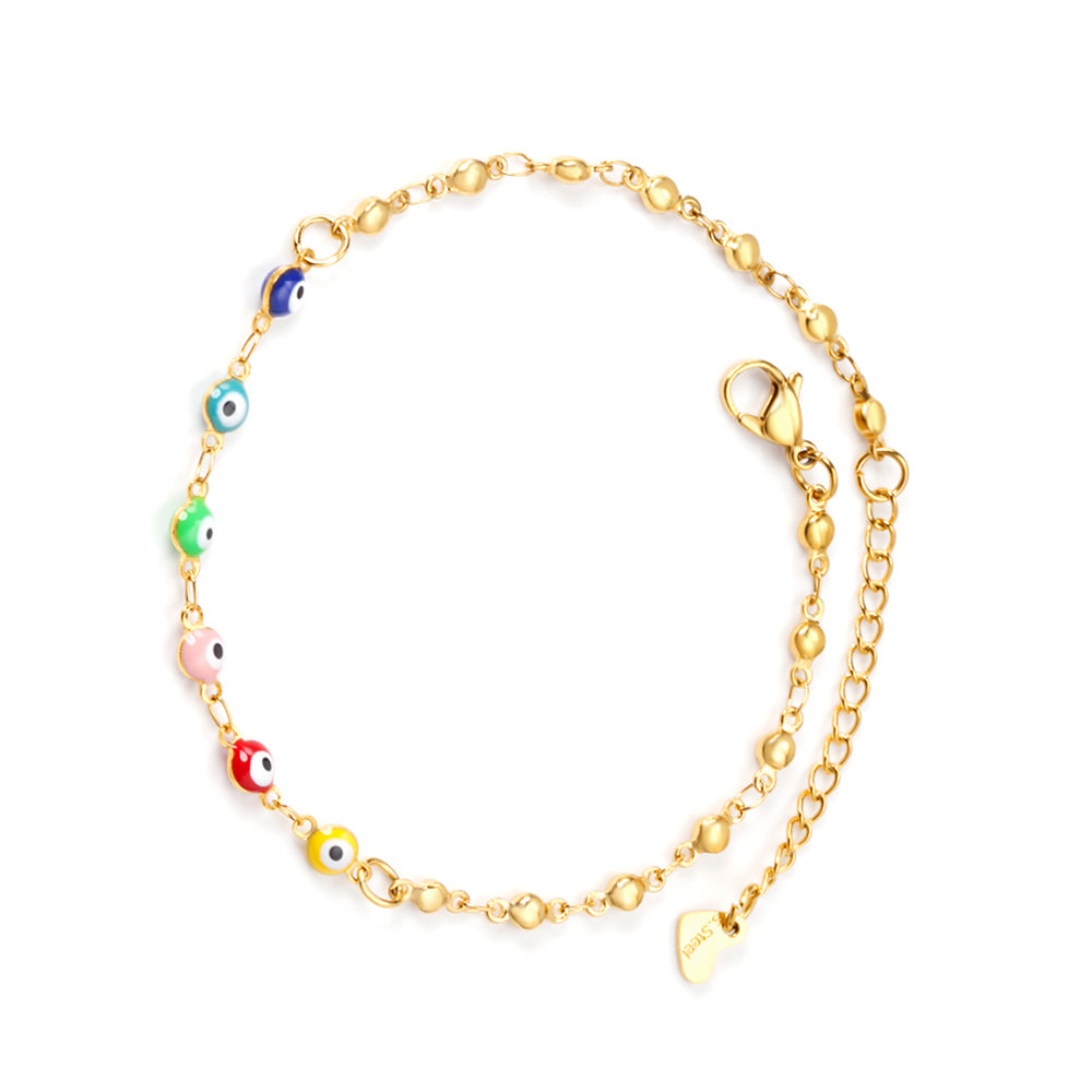 Beaded Evil Eye Anklet