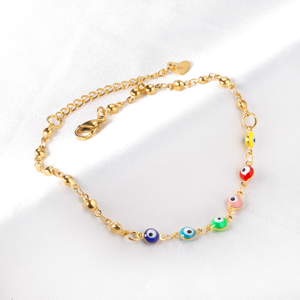 Beaded Evil Eye Anklet