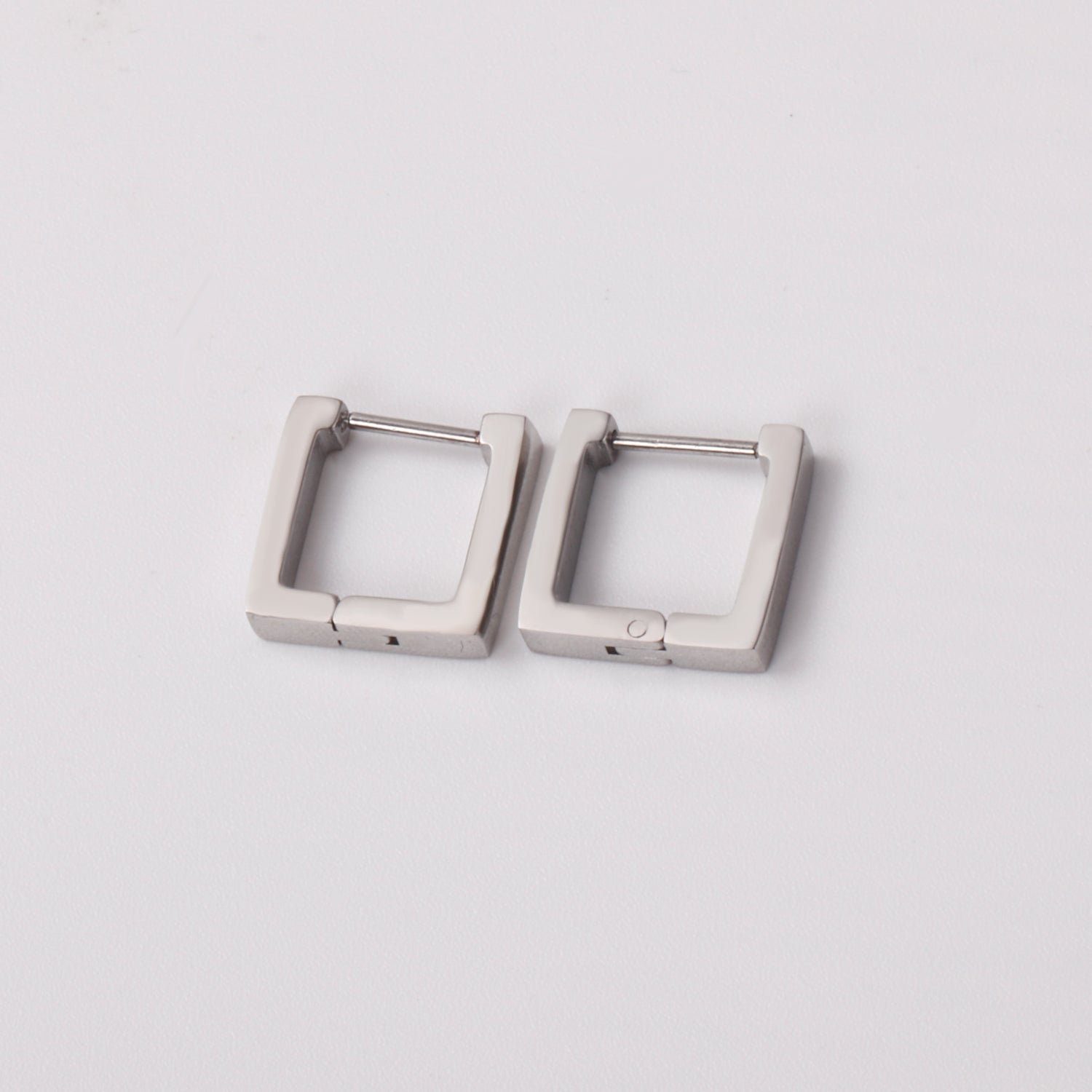 Square Hoop Earring - silver