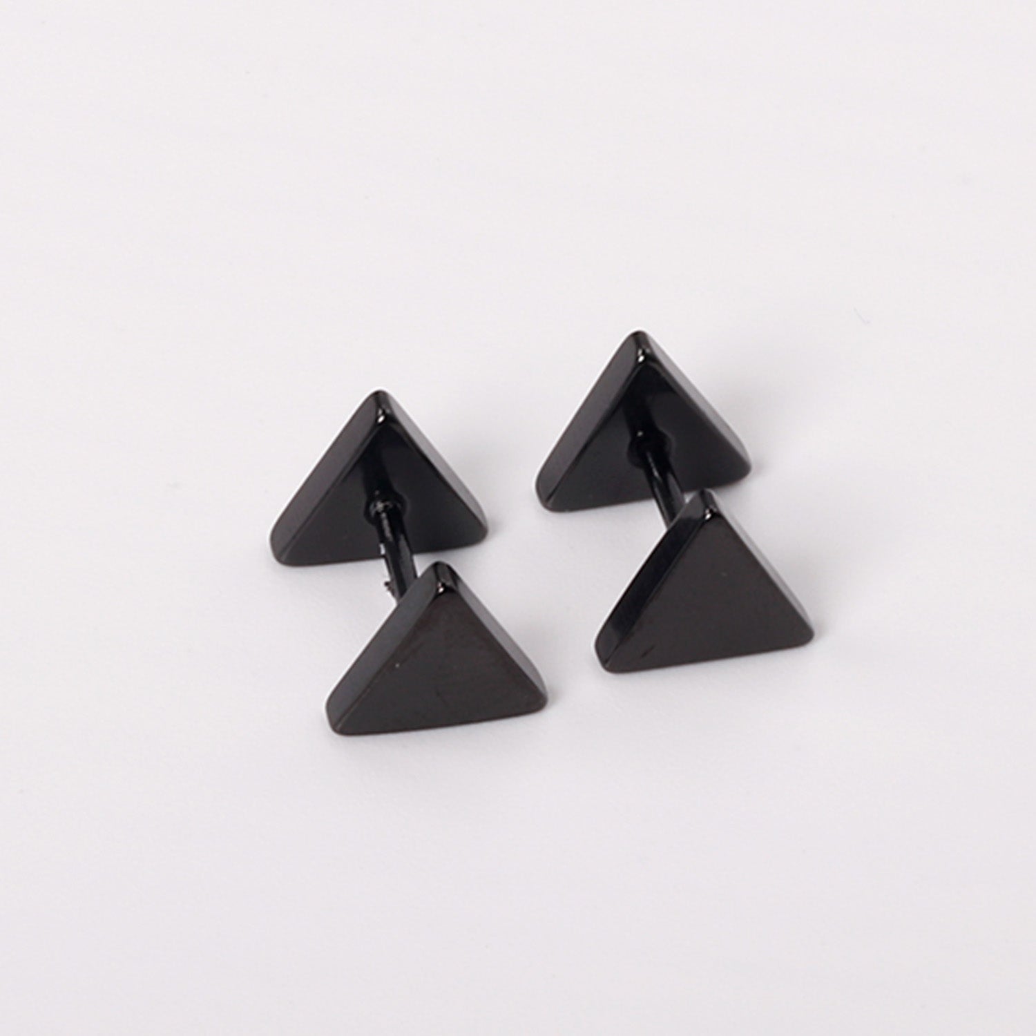 Triangle Stud Earring - Black