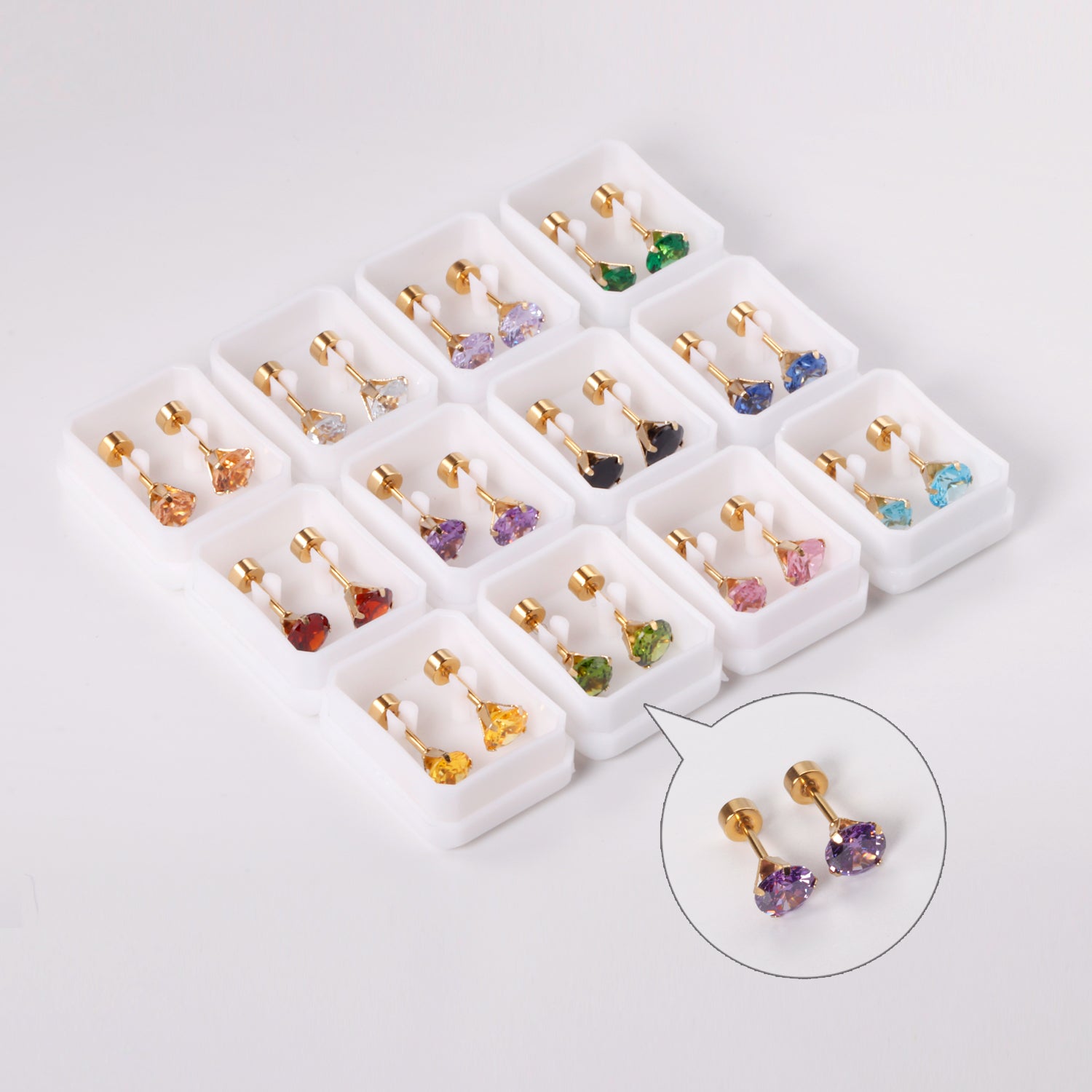Solitaire Stud Earring