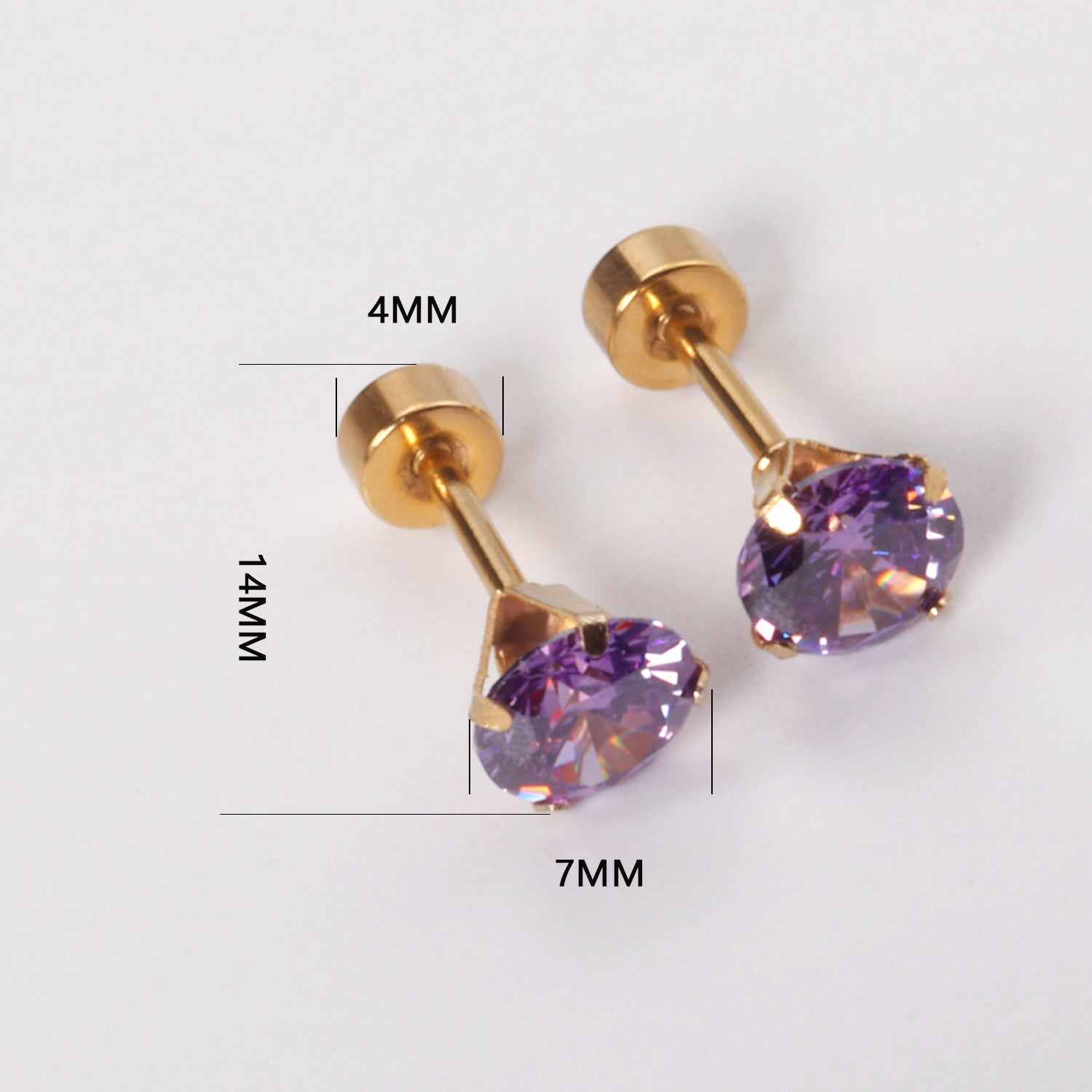 Solitaire Stud Earring