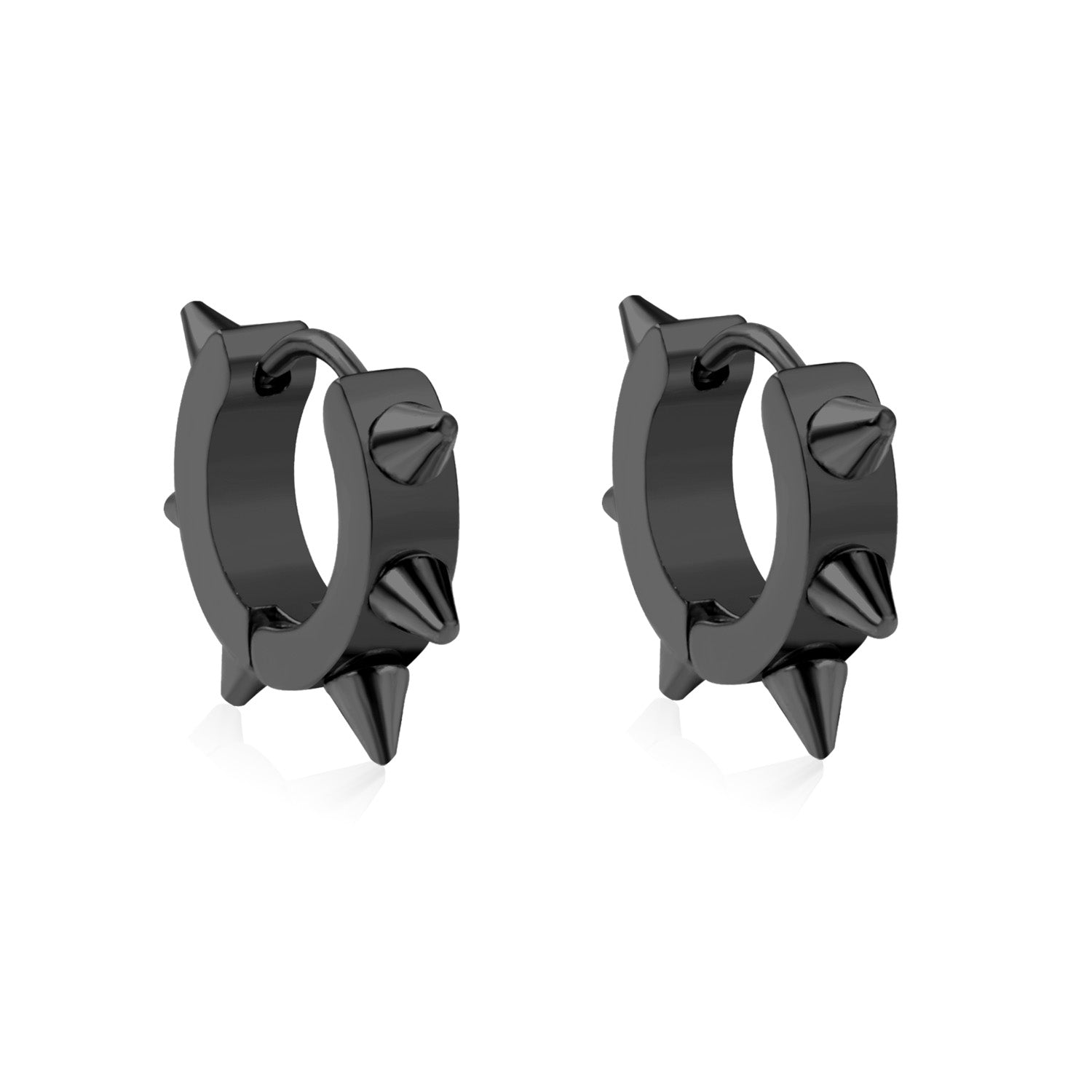 Spike Hoop Earring - Black