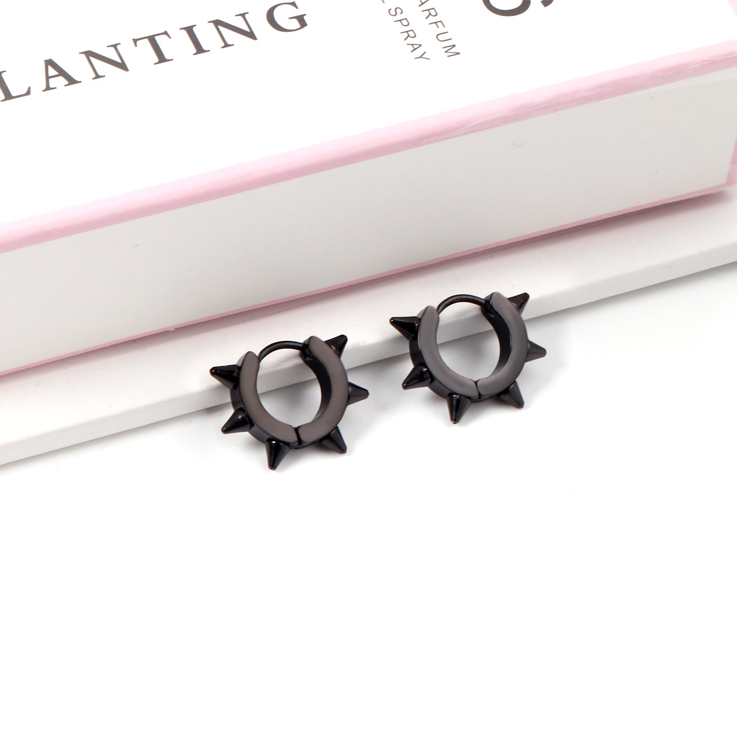 Spike Hoop Earring - Black