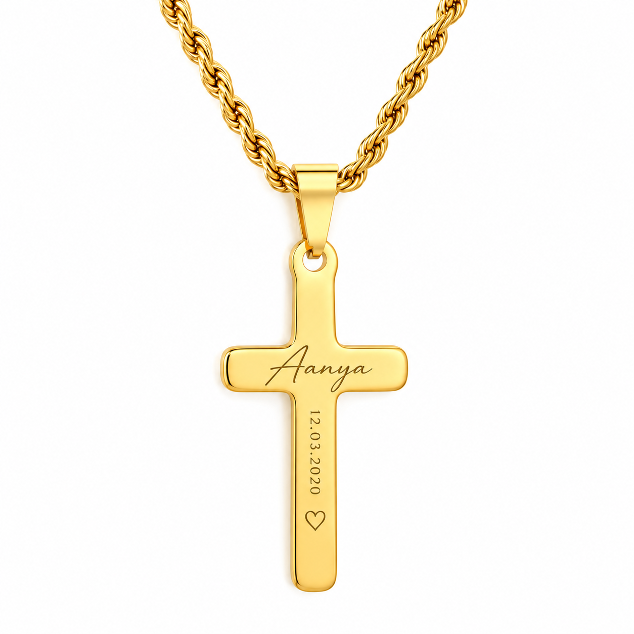 Engravable Divine Cross Necklace