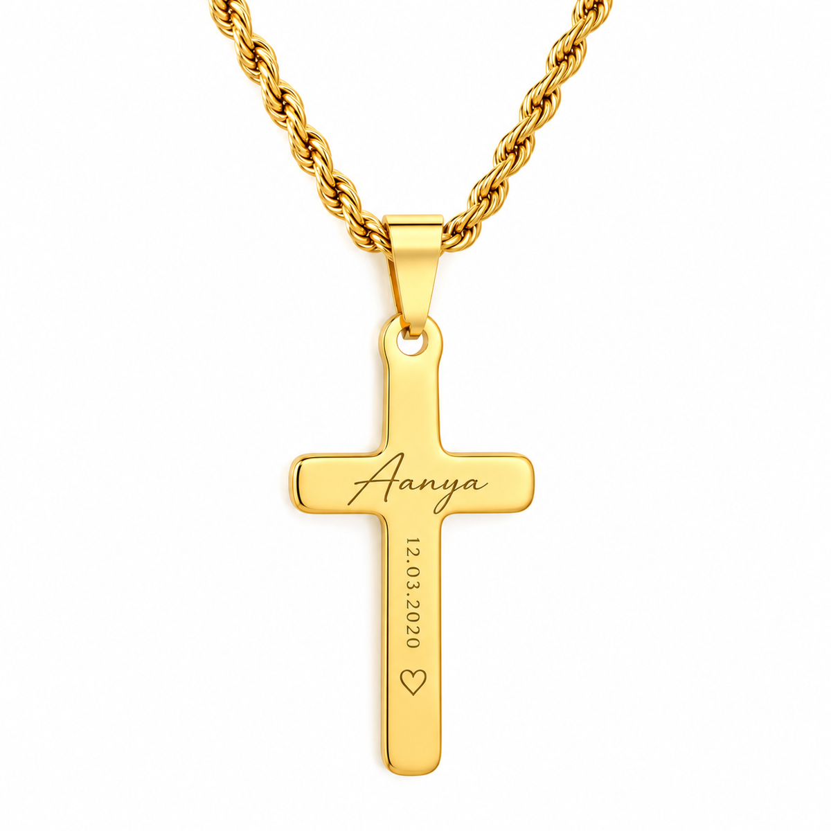 Engravable Divine Cross Necklace