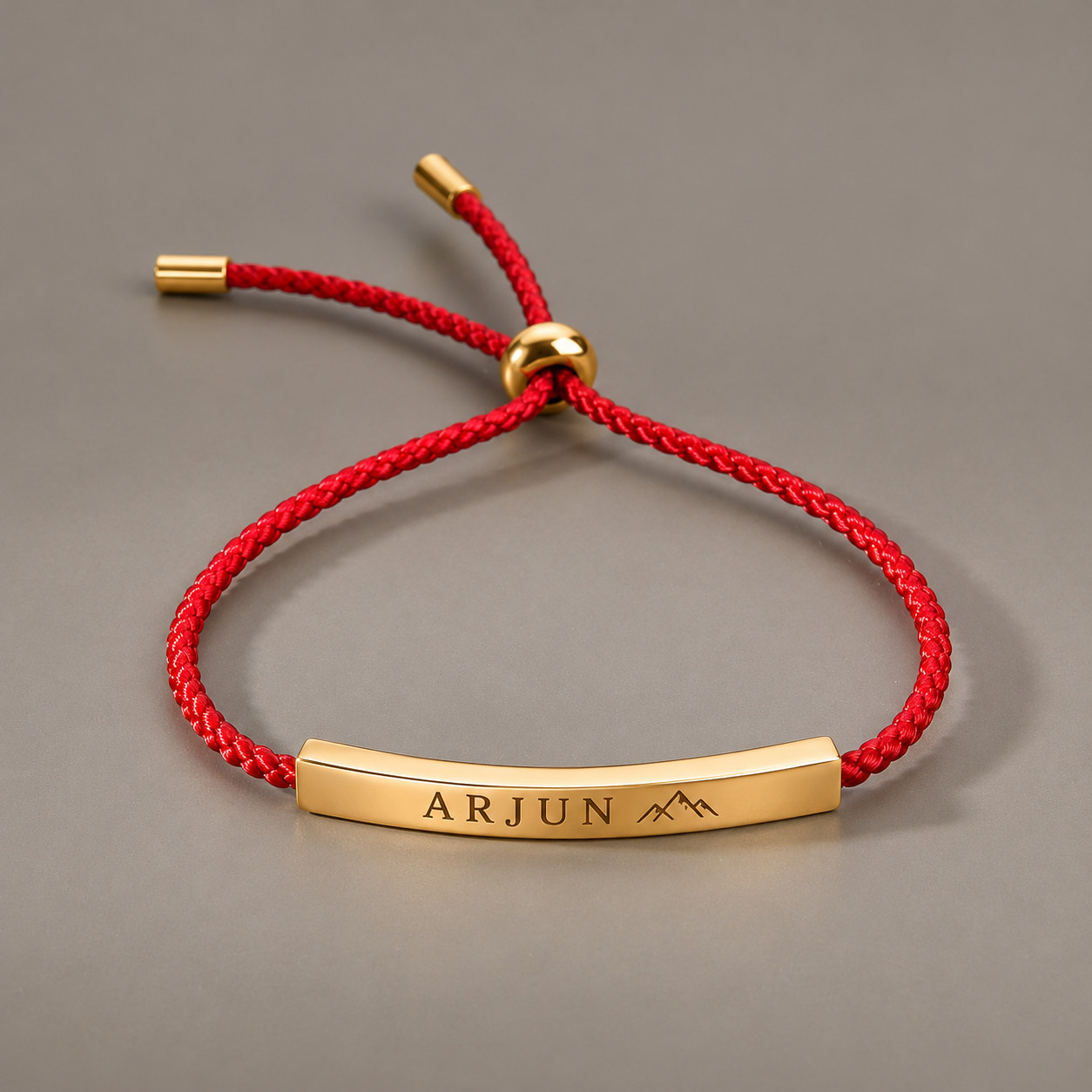 Engravable Rope Bracelet - Red - G
