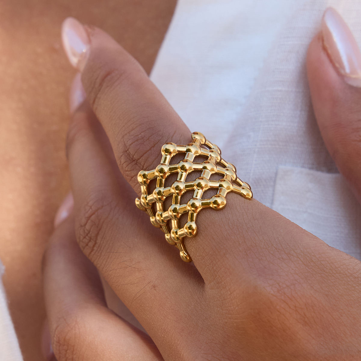 18kt gold plated ring