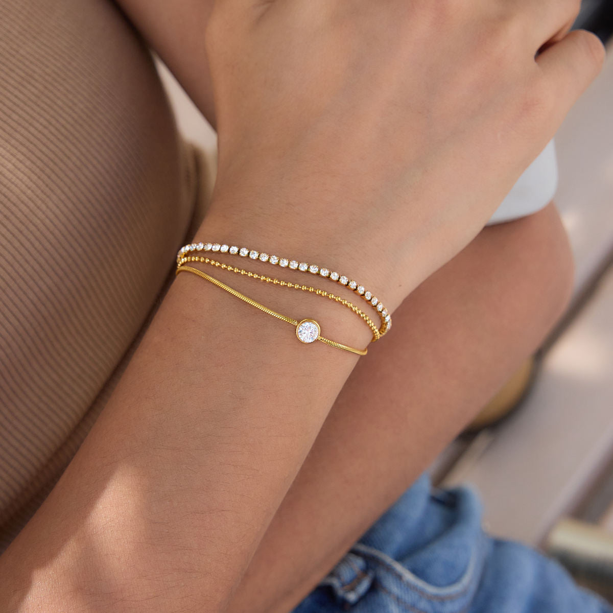 Layered Tennis Bracelet
