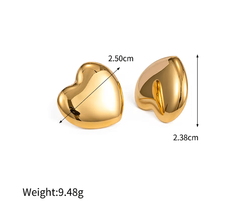 Statement Irregular Heart Earring