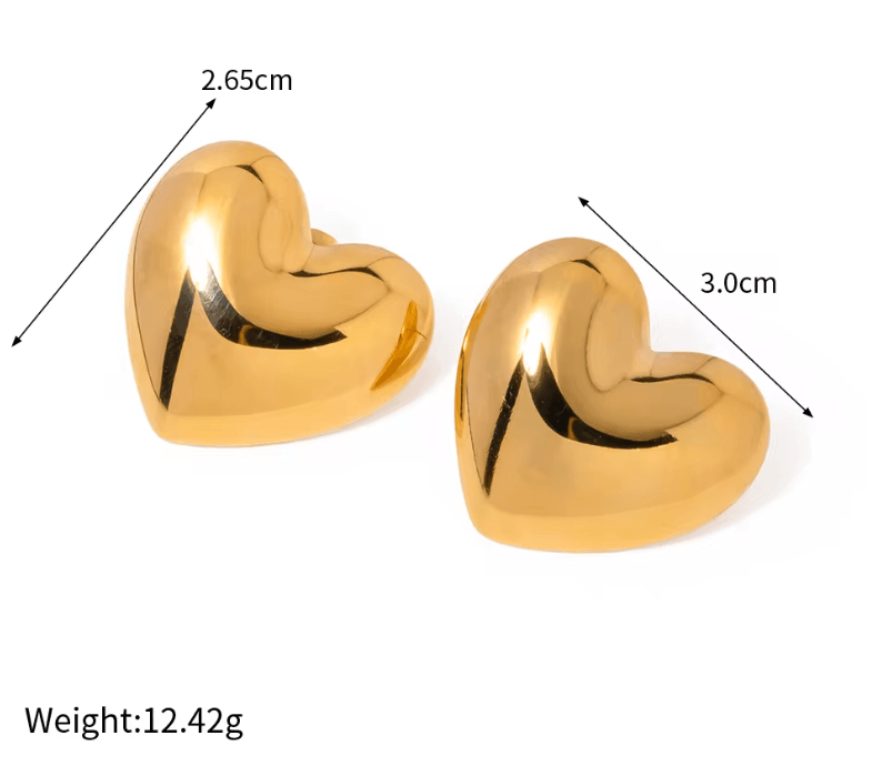 Statement Irregular Heart Earring