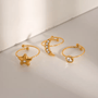 3 Ring Set - Star & Moon Resizable