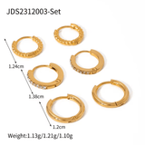 3 Earring Set - Small Hoops