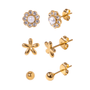 3 Earring Set - Pearl Flower