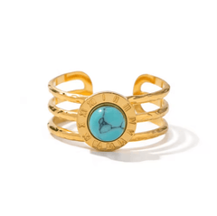 Turquoise Layered Resizable Ring