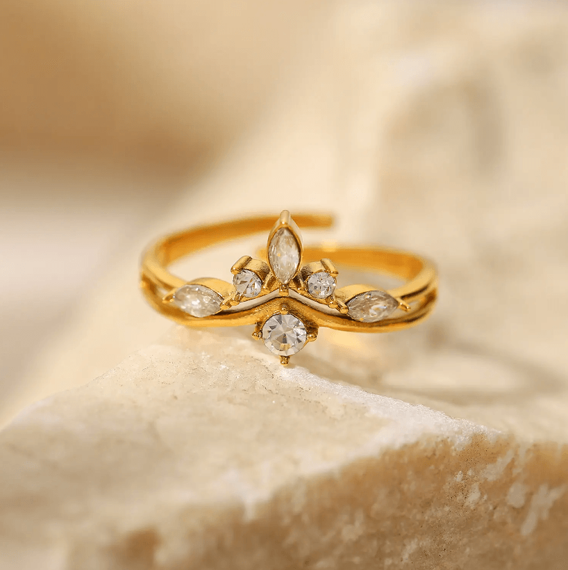 Tiara Zirconia Resizable Ring