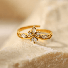 Tiara Zirconia Resizable Ring