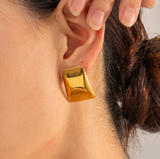 Shiny Pyramid Statement Earring