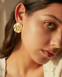 Fossil Round Statement Earring