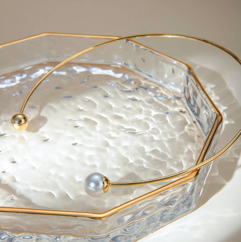 Orb Pearl Cuff Necklace