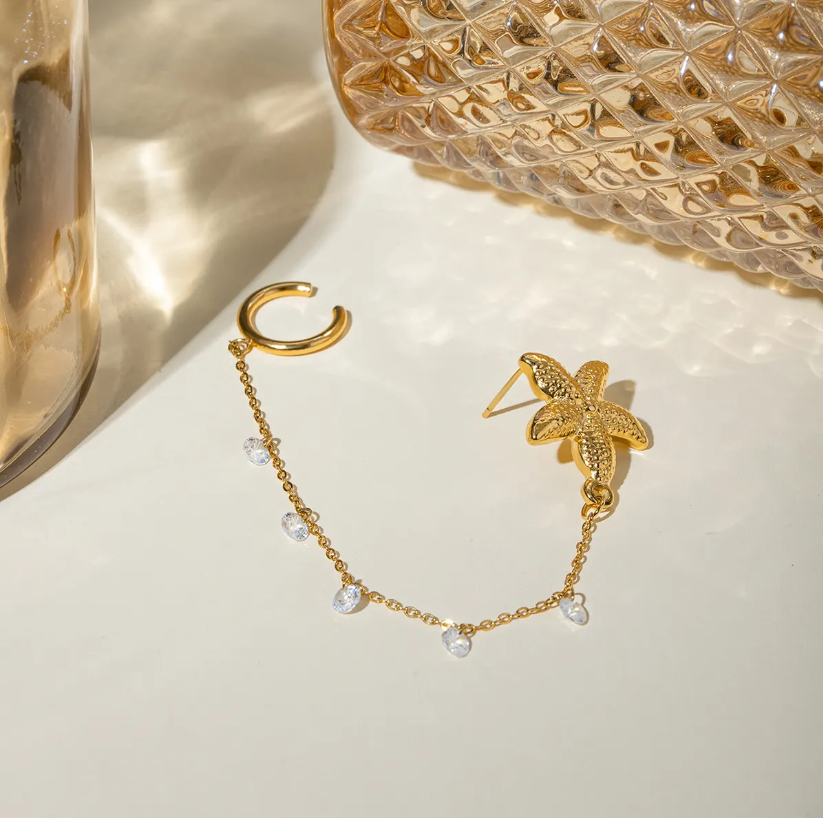 Sea Dangling Ear Cuff Earring