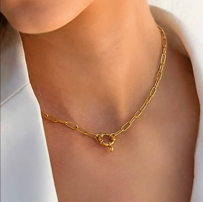 Buy Gold Plated Lock Necklace for Women
