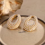 Bold Pearl Hoop Earring