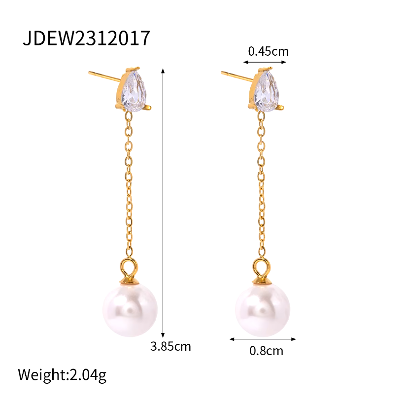 Zia Pearl Hanging Earring