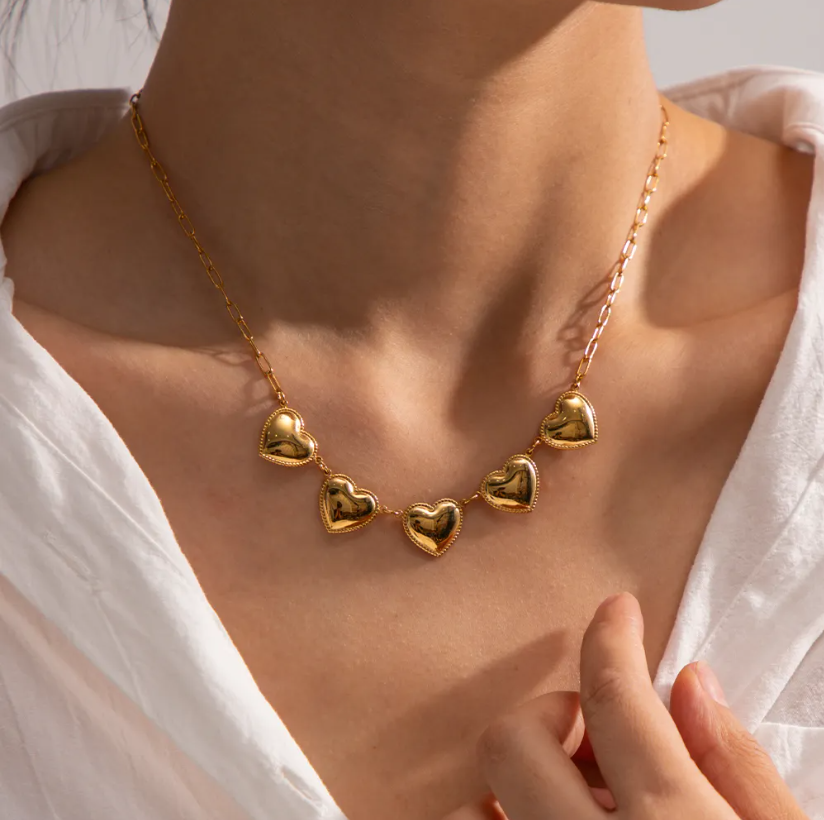 Bold Hearts Necklace
