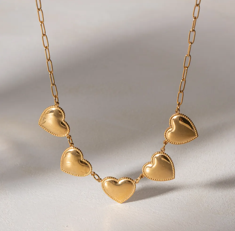 Bold Hearts Necklace