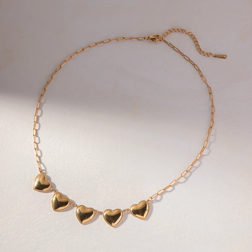 Bold Hearts Necklace