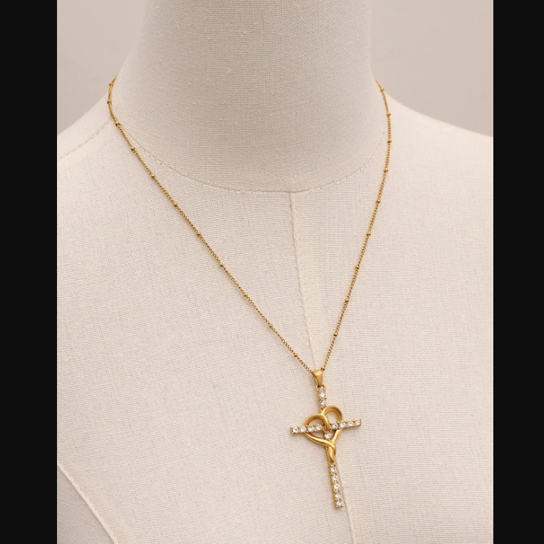 Cross Heart Necklace
