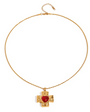 Cross Red Heart Necklace