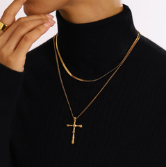 Cross Bamboo Necklace