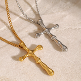 Cross Bamboo Necklace