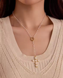 Cross Pearl Necklace