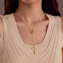 Cross Pearl Necklace & Earring