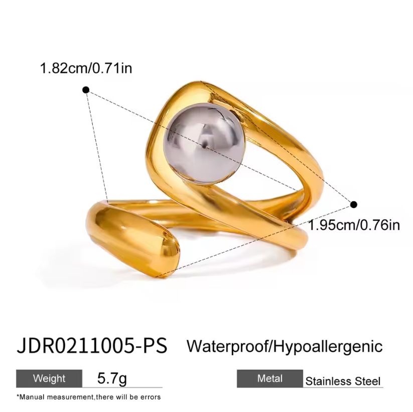 Orb Halo Resizable Ring