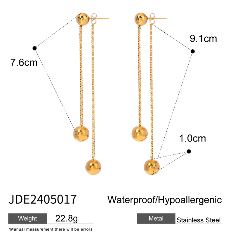 Orb Dual Dangling Earring