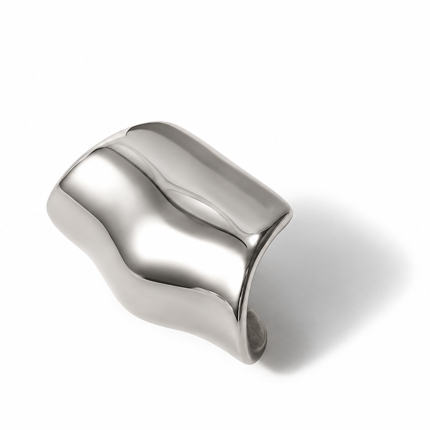 Rift Ear Cuff Earring - Silver