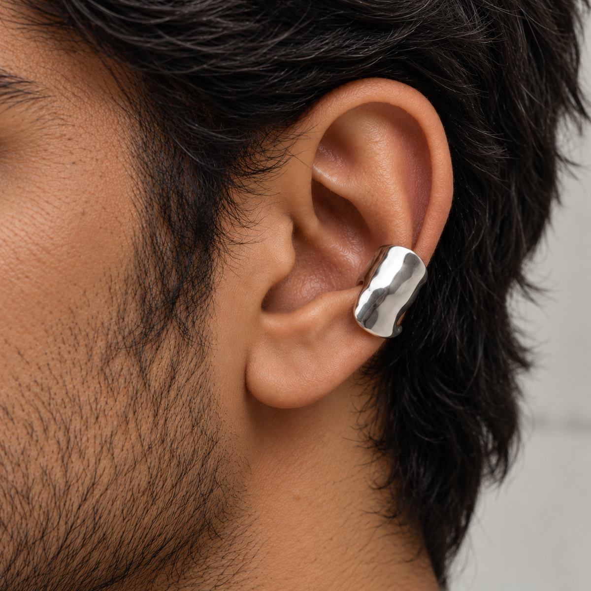 Rift Ear Cuff Earring - Silver