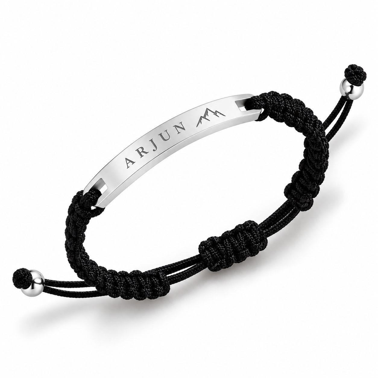 Engravable String Bracelet - Silver