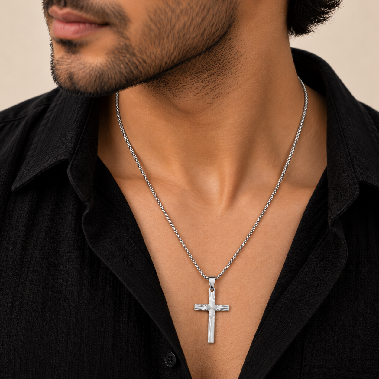 Solstice Cross Chain - Silver