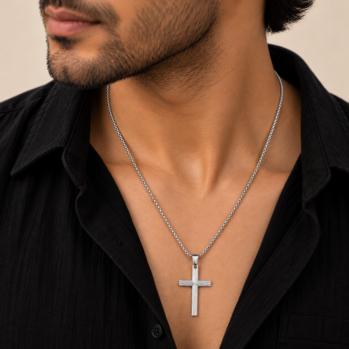 Solstice Cross Chain - Silver