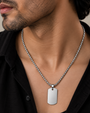 Engravable Tag Chain - Silver
