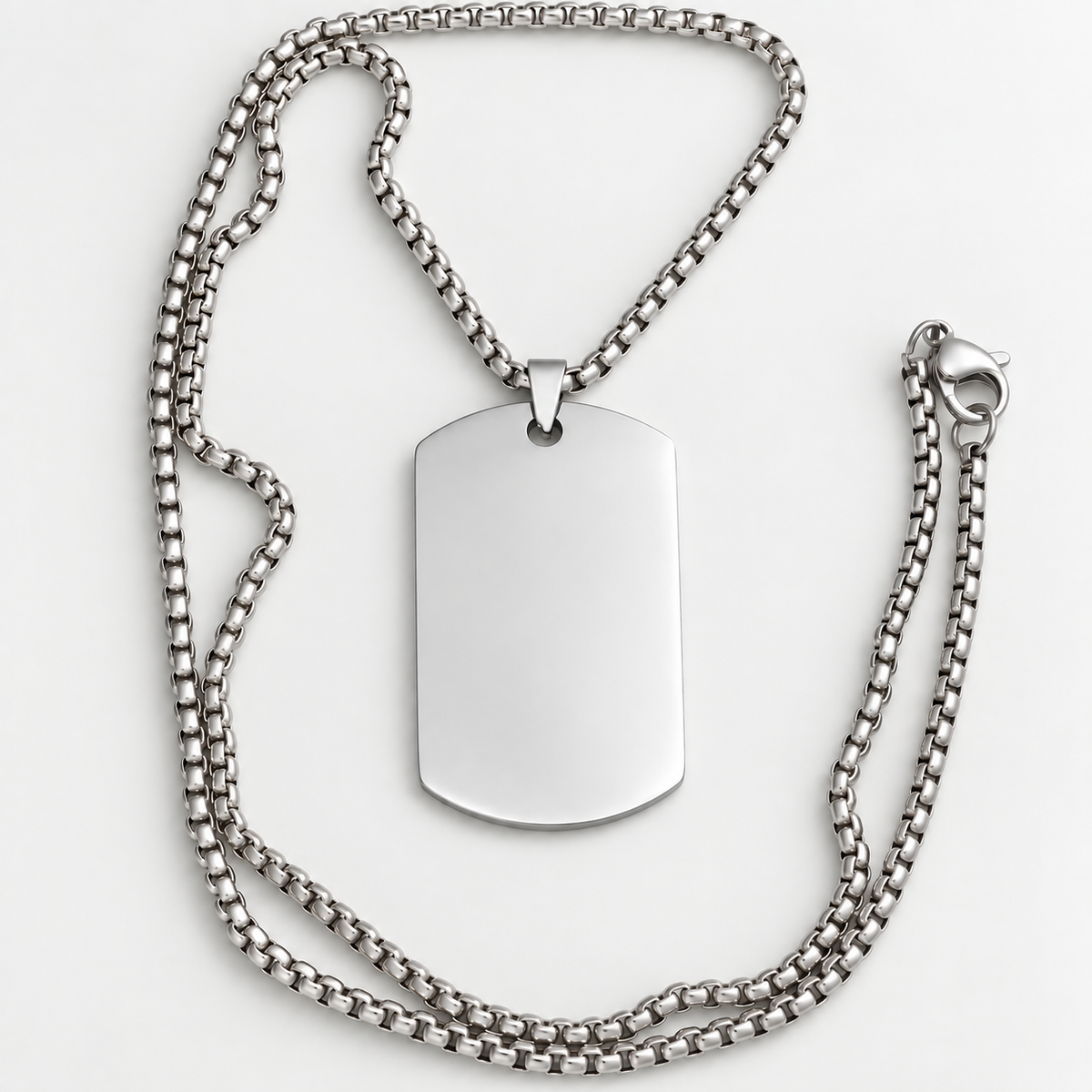 Engravable Tag Chain - Silver