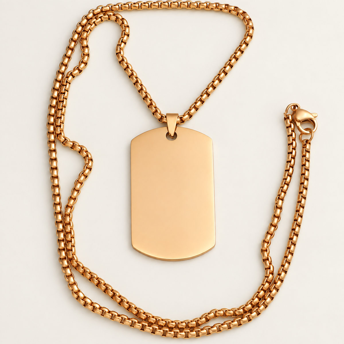 Engravable Tag Chain - Gold