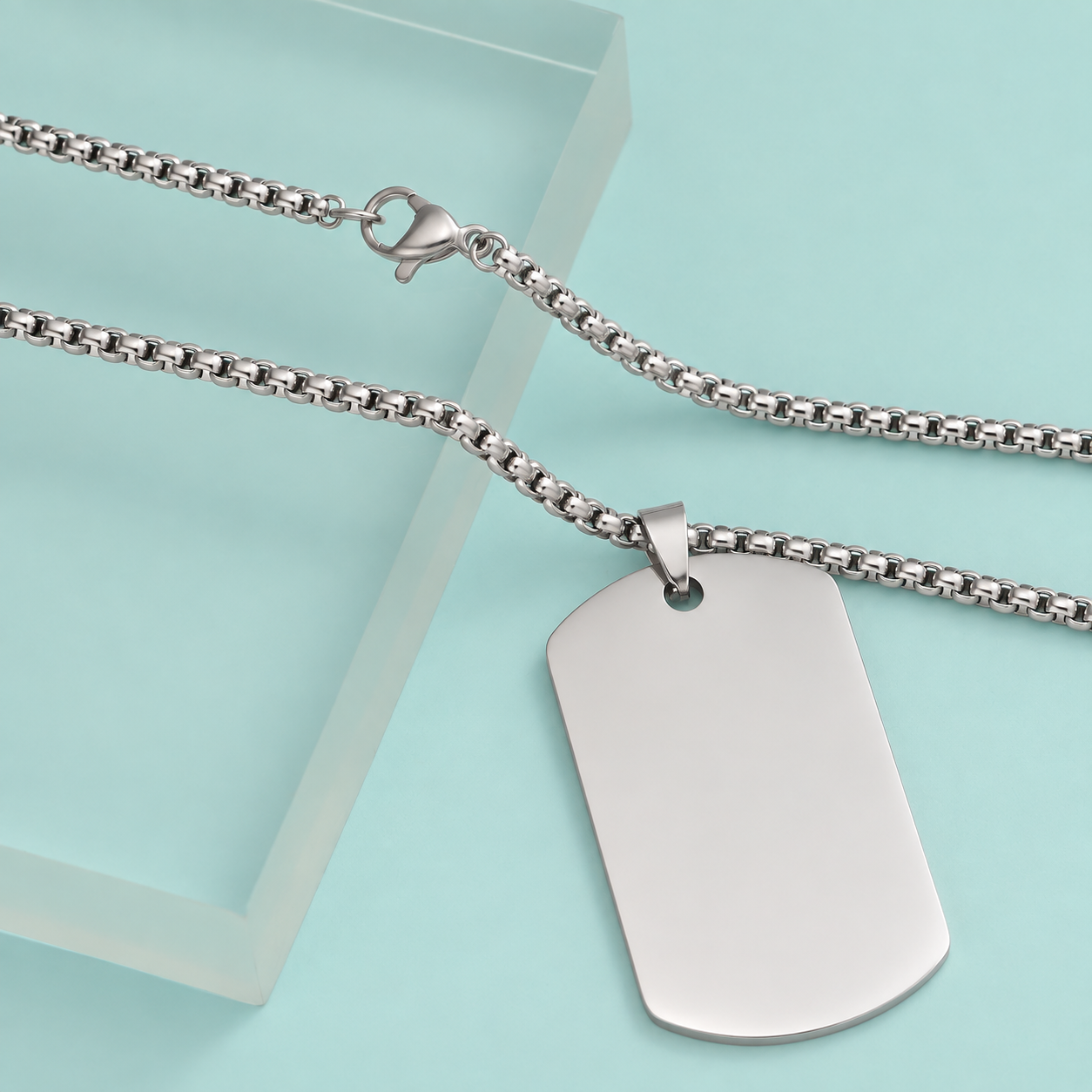 Engravable Tag Chain - Silver