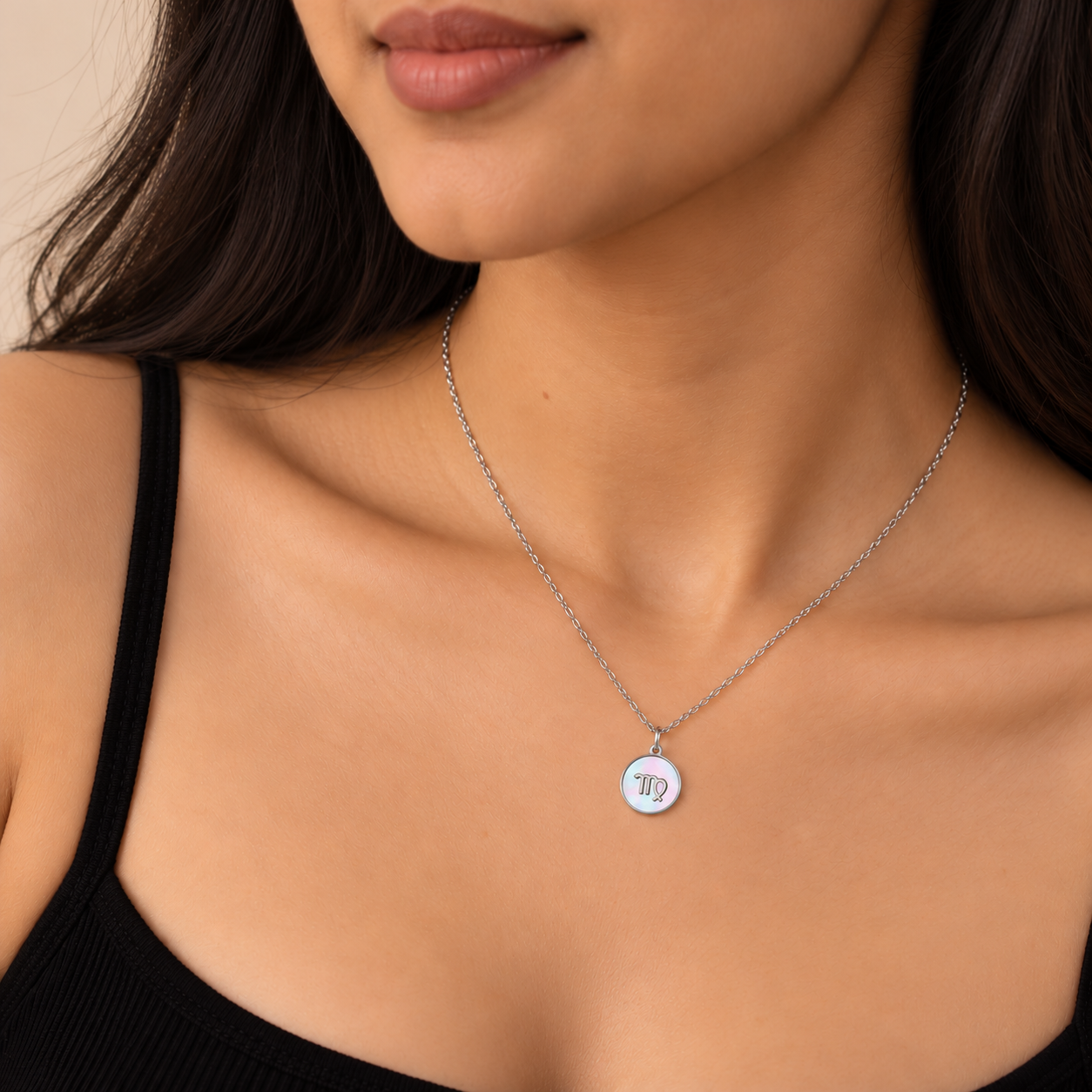 Engravable Zodiac Necklace - Silver